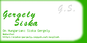 gergely siska business card